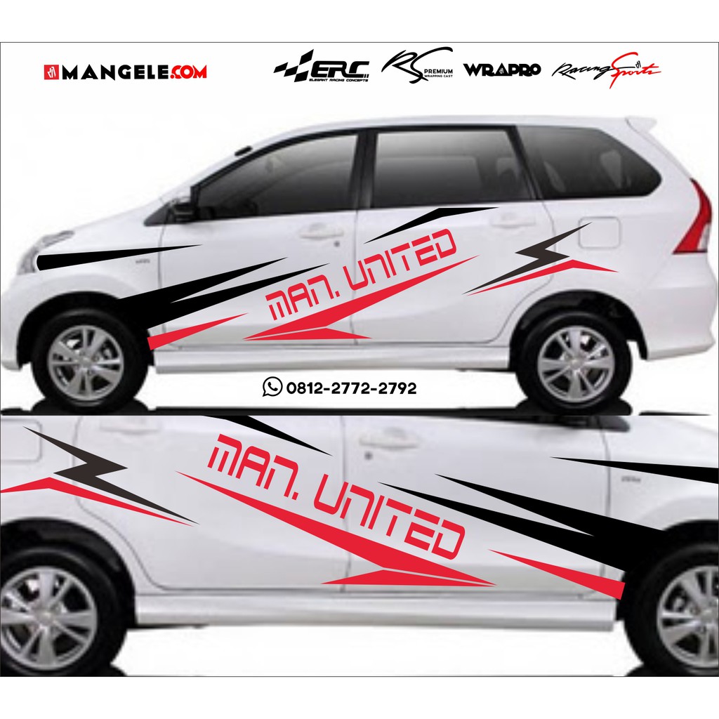 Stiker Mobil Keren Avanza Xenia Erc Man United Cutting Shopee