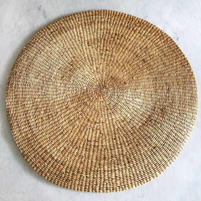 Karpet eceng bulat D120cm [L037] - Karpet Eceng Gondok Natural, Karpet Bulat, Karpet Bundar