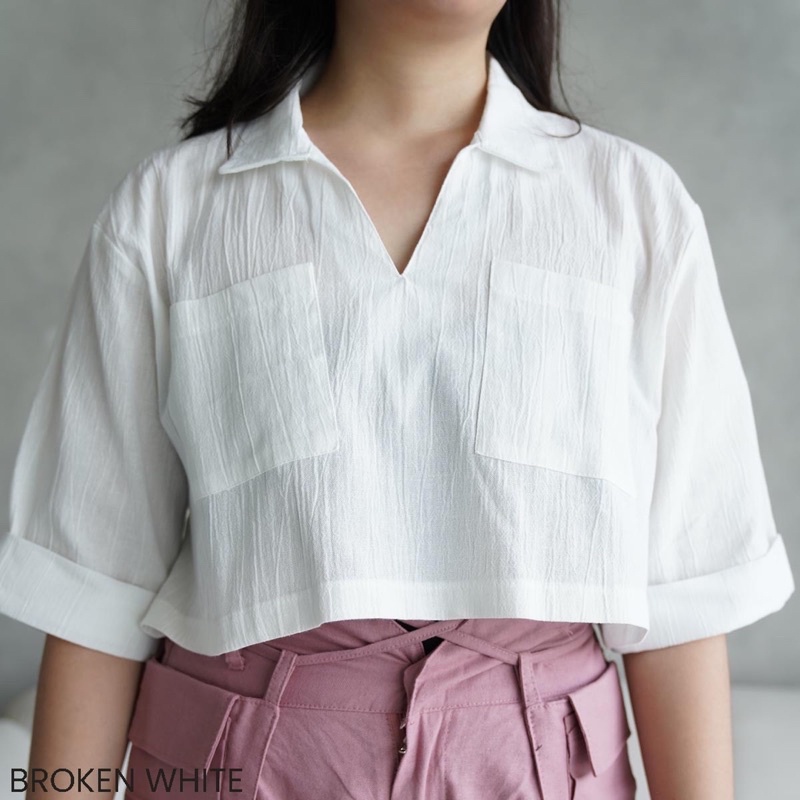 Juliette Crop Top - Kemeja Crop Top - Kemeja Wanita Crop