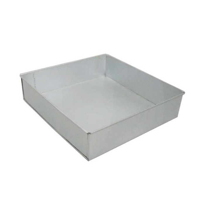 Loyang Kue Persegi Alumunium Segi Oven Tangkring Bakeware Oven - 24 x 24 x 6 cm