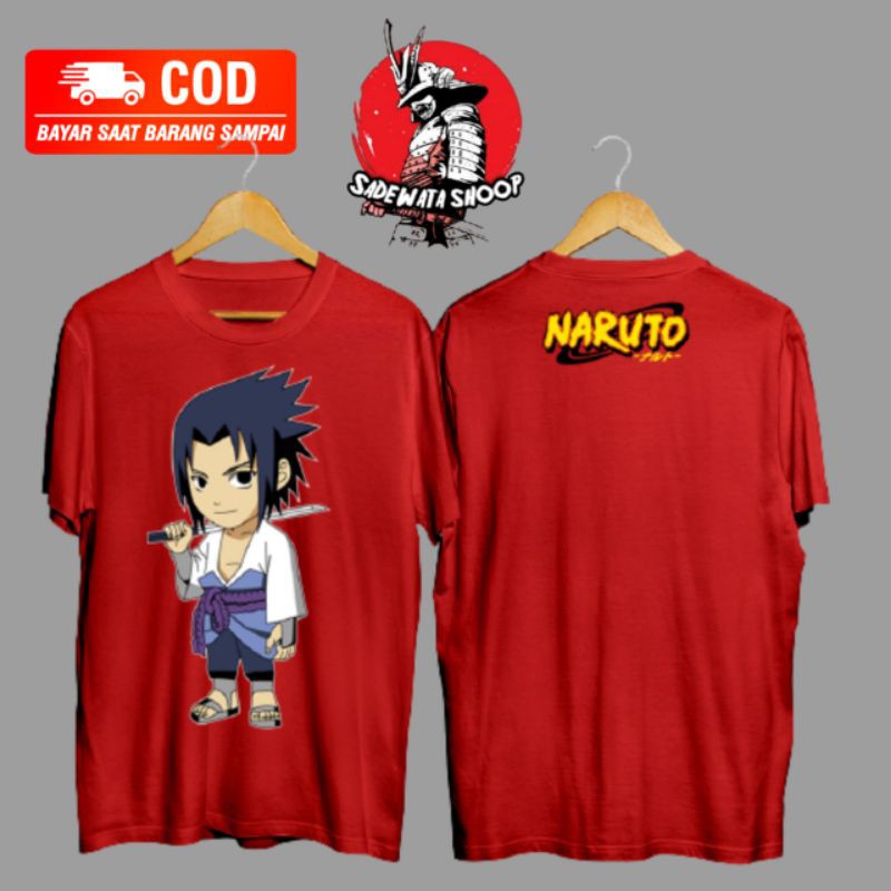 Kaos distro Sasuke / tshirt sasuke / baju gambar sasuke