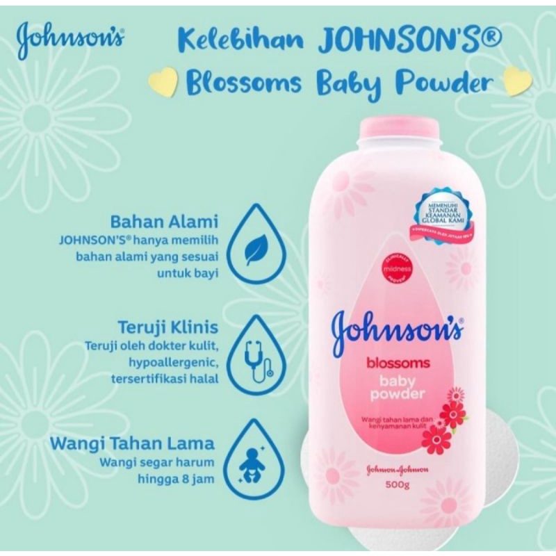 Johnsons Blossoms/Bedtime Baby Powder - Bedak Bayi 500 dan 300gr