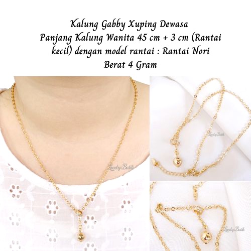 Lovelybutik - Kalung Wanita Xuping Anti Karat G4bby Kalung Korea Model Terbaru Koye Bola Cincin Kristal New