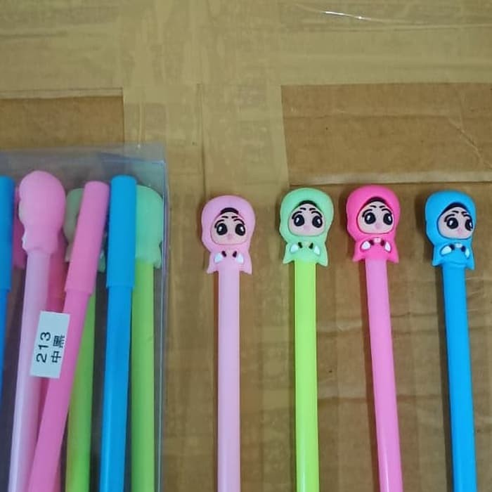 

PULPEN GEL UNIK HIJABERS - PULPEN GEL KARAKTER KARET LUCU