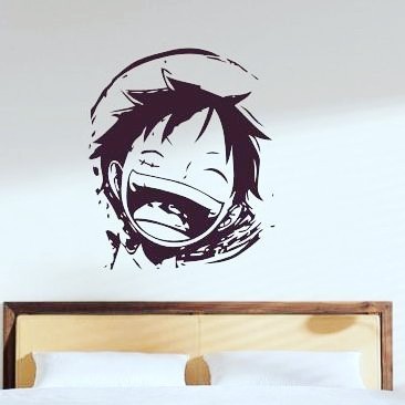 

Puswall - Stiker Dinding / Wallsticker Motive Silhouette Luffy Smile / Dekorasi Ruangan / Wall Sticker Custom