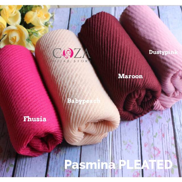 PASMINA PLEATED PLISKET / PASMINA PLISKET TERLARIS/ PASMINA ARABIAN/ PASMINA KEKINIAN /PASMINA MURAH / Coza Batik