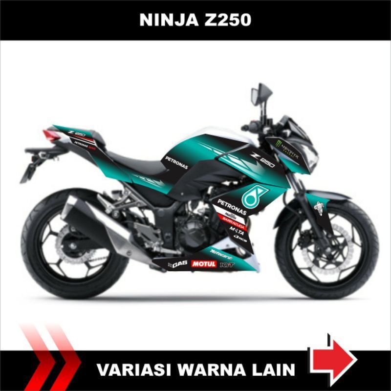 Striping Ninja Z250 Sticker variasi Motor Kawasaki Ninja Z250Peronas