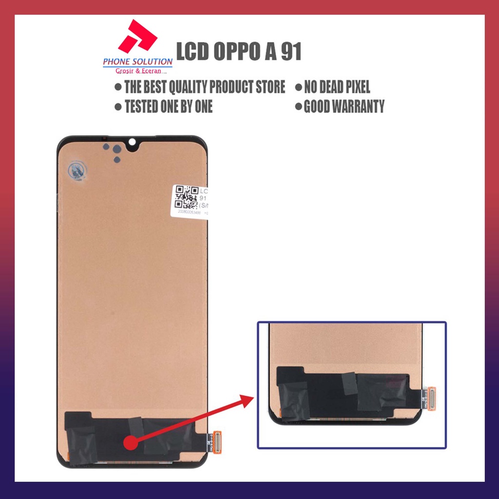 LCD Oppo A91 / LCD Oppo Reno 3 Fullset Touchscreen Original 100% // Supplier LCD Oppo - Garansi 1 Bulan