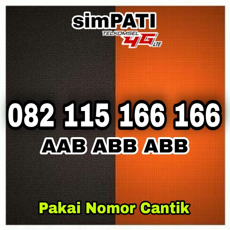 Nomor Cantik Simpati 082115166166 Kartu Perdana Telkomsel Nomer Rapih Mudah Diingat 082 115 166 166