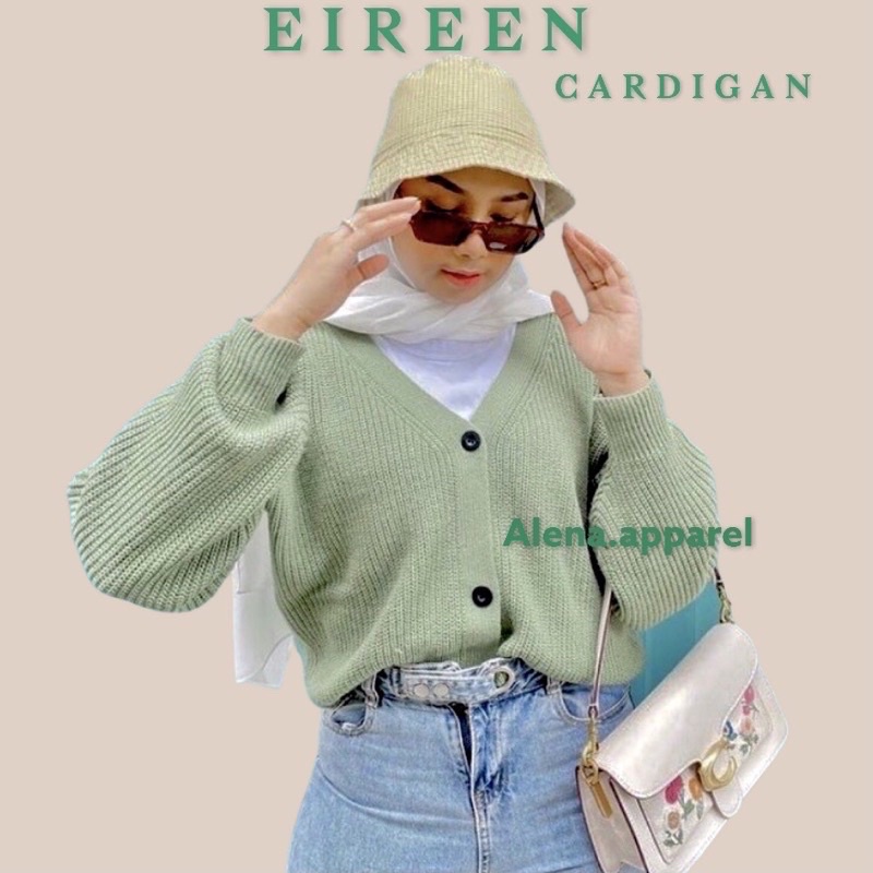 Cardigan Eireen Rajut 7 Gate Tebal Premium By Alena / Outer Cardi Lilac Kancing