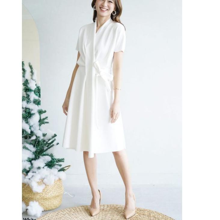 kimono midi casual dress wanita 