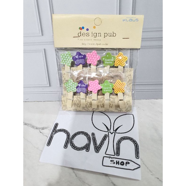 JEPITAN KAYU FOTO/WOODEN CLIP/PHOTO KLIP-Bintang