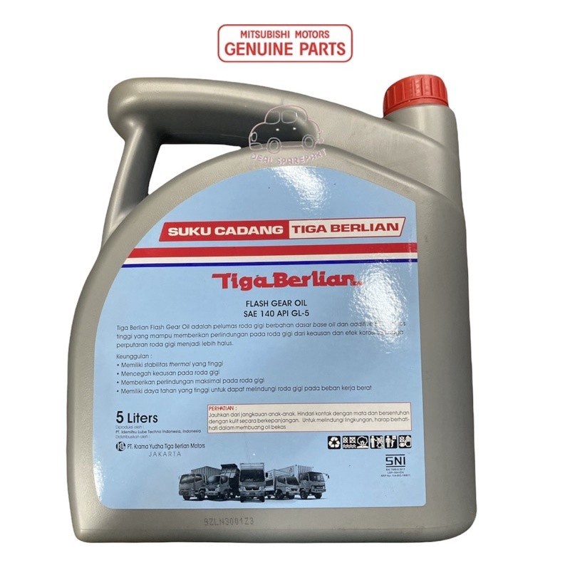 Oli Gardan SAE 140 API GL-5 Flash Gear Oil 5 Liter Asli Mitsubishi