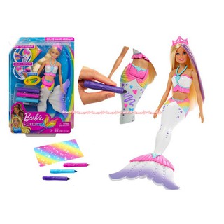 Barbie Dream Topia Crayola Boneka Barbie Mermaid Mewarnai 