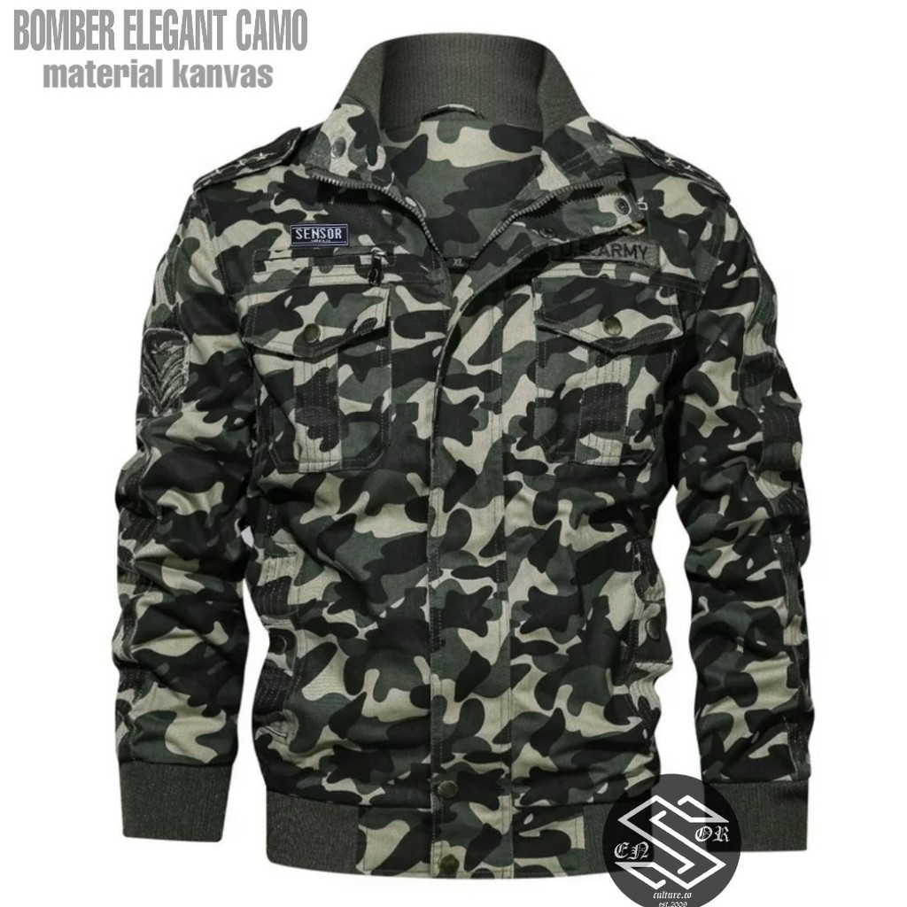 Drakstouns Jaket bomber pria / Jaket bomber ELEGANT CAMO JUMBO sensor premium / jaket pria original