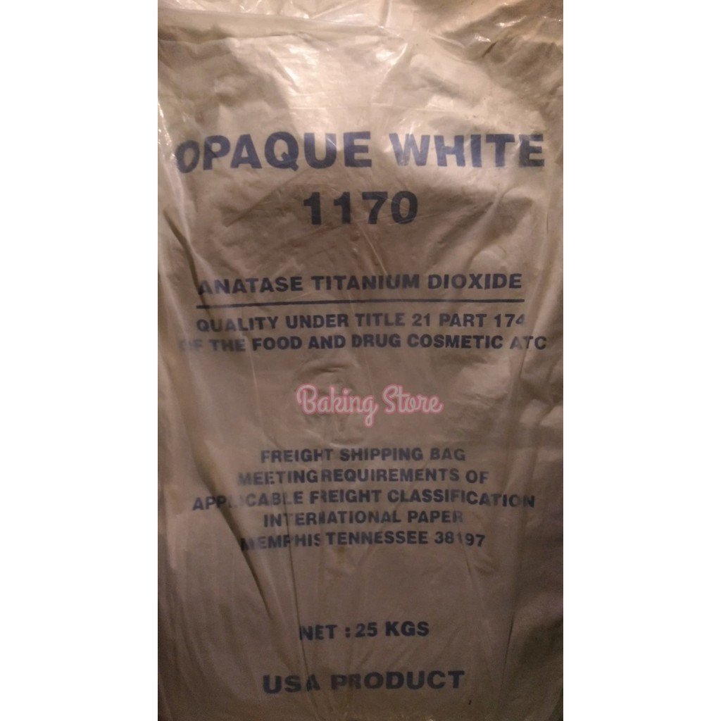 Opaque White White Titanium Dioxide Food Grade 25kg - Gosend Only!!!