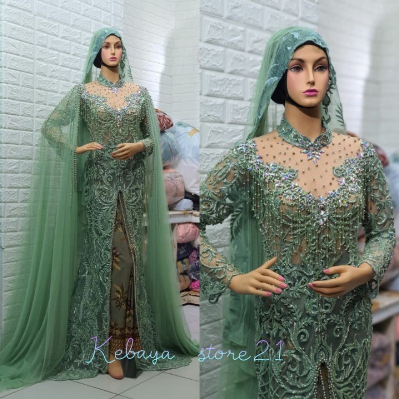 TERBARU KEBAYA AKAD  MEWAH FULL PAYET BEREKOR//KEBAYA AKAD MODREN/EBAYA PESTA BEST SELER