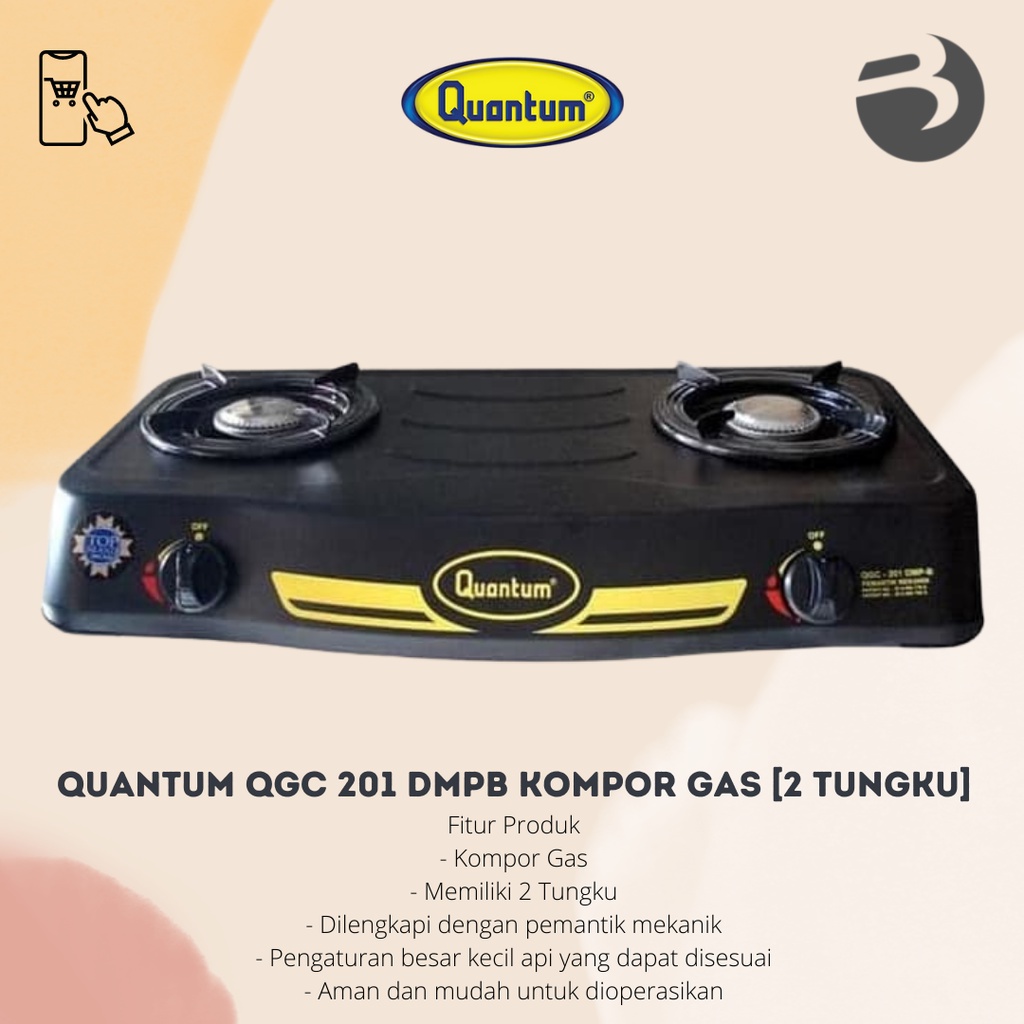Quantum QGC 201 DMPB Kompor Gas [2 Tungku]