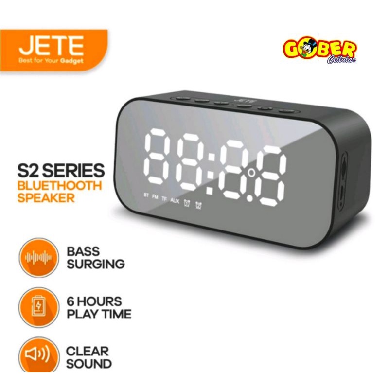 SPEAKER BLUETOOTH JETE S2 SPEAKER / SPEAKER BLUETOOTH PORTABLE ALARM & CLOCK