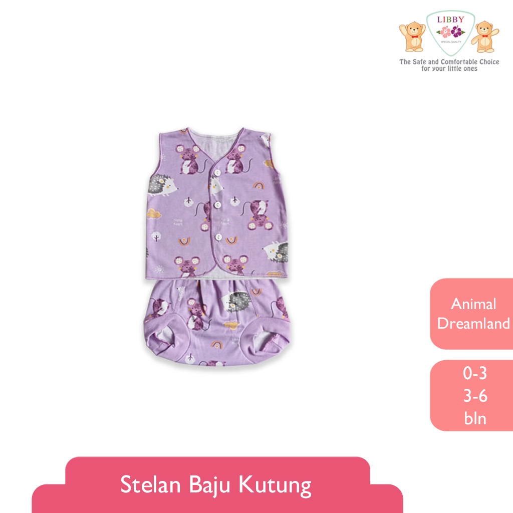 Libby Baju Kutung dan Celana pop Motif Animal Dreamland