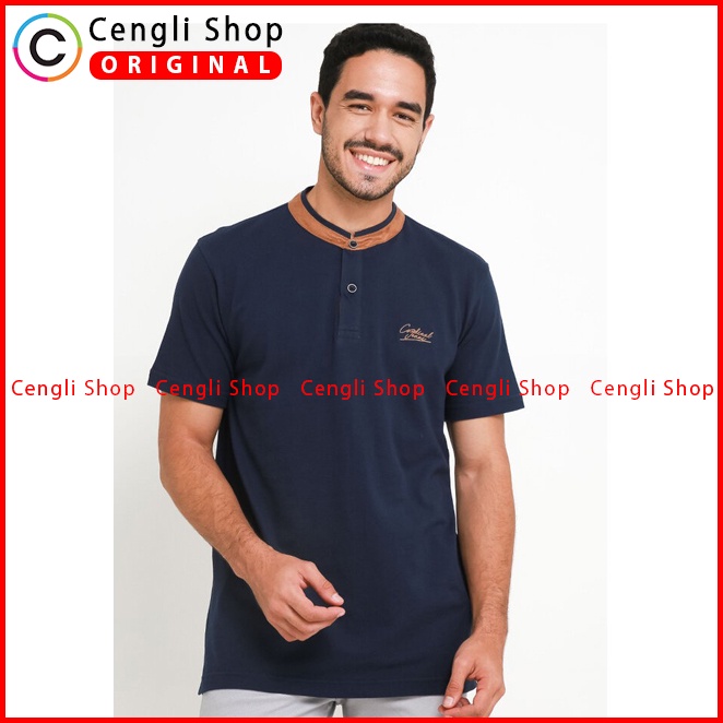 BAJU KAOS POLO PRIA CARDINAL ORIGINAL LENGAN PENDEK BIRU NAVY CA03