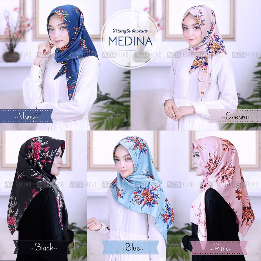 Hijab Segitiga Instant Medina Kerudung Simpel Triangle