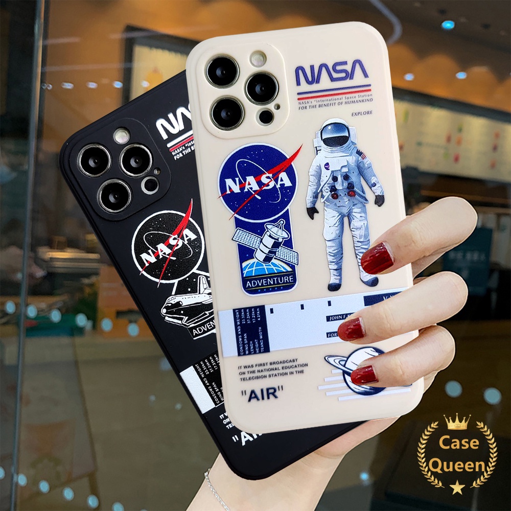 Soft Case TPU Motif NASA Astronot Untuk IPhone 6 6s 7 8 Plus 11 13 12 Pro Max XR X XS Max SE 2020