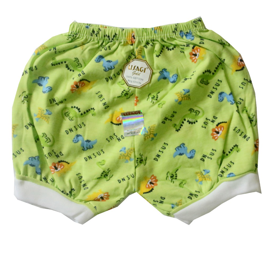 12 Pcs ( 1 Ls ) CELANA PENDEK USAGI GOLD FULLPRINT / celana pendek bayi Usagi/ celana Usagi pendek f