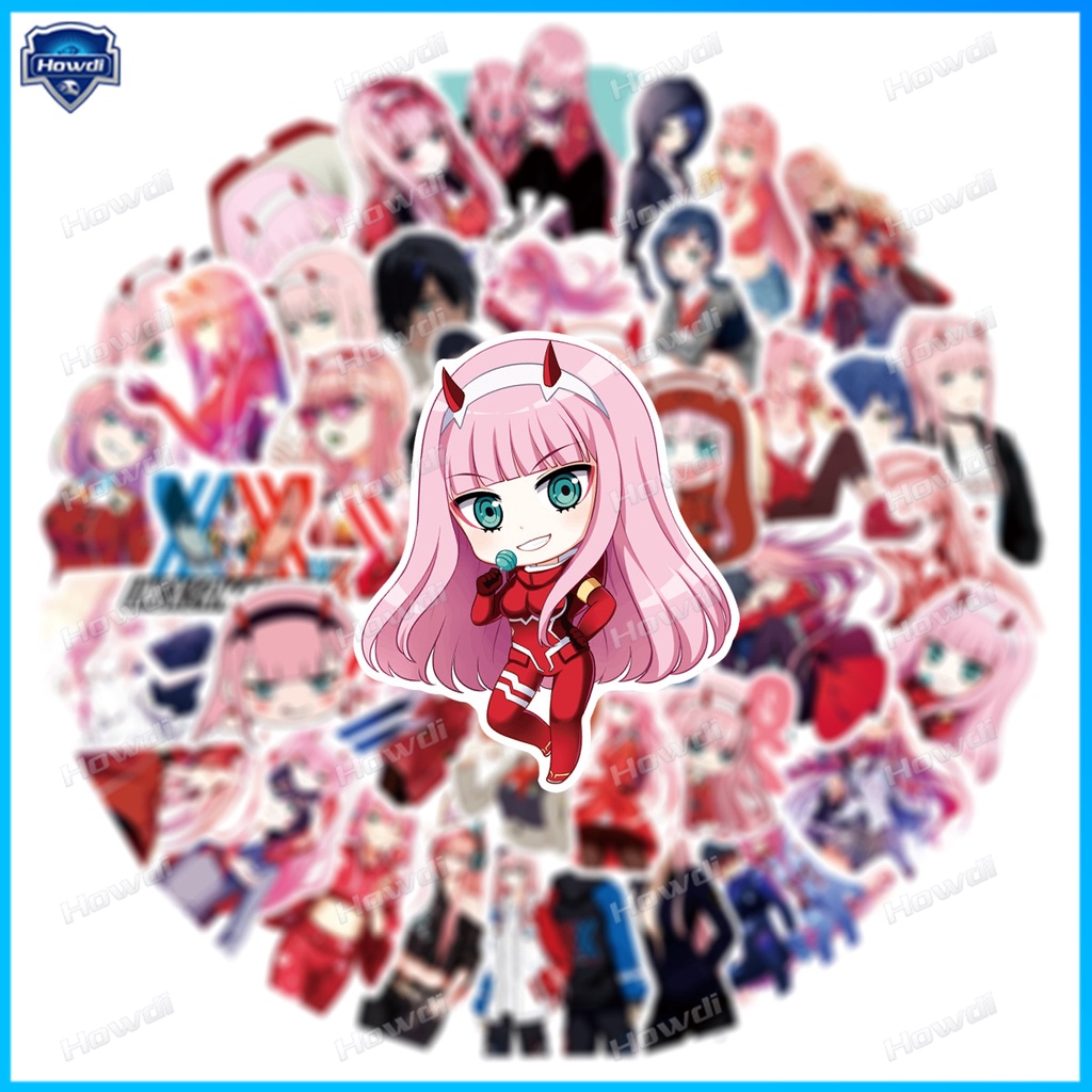 Stiker DARLING in the Franxxx Tahan Air Untuk Helm Motormobil