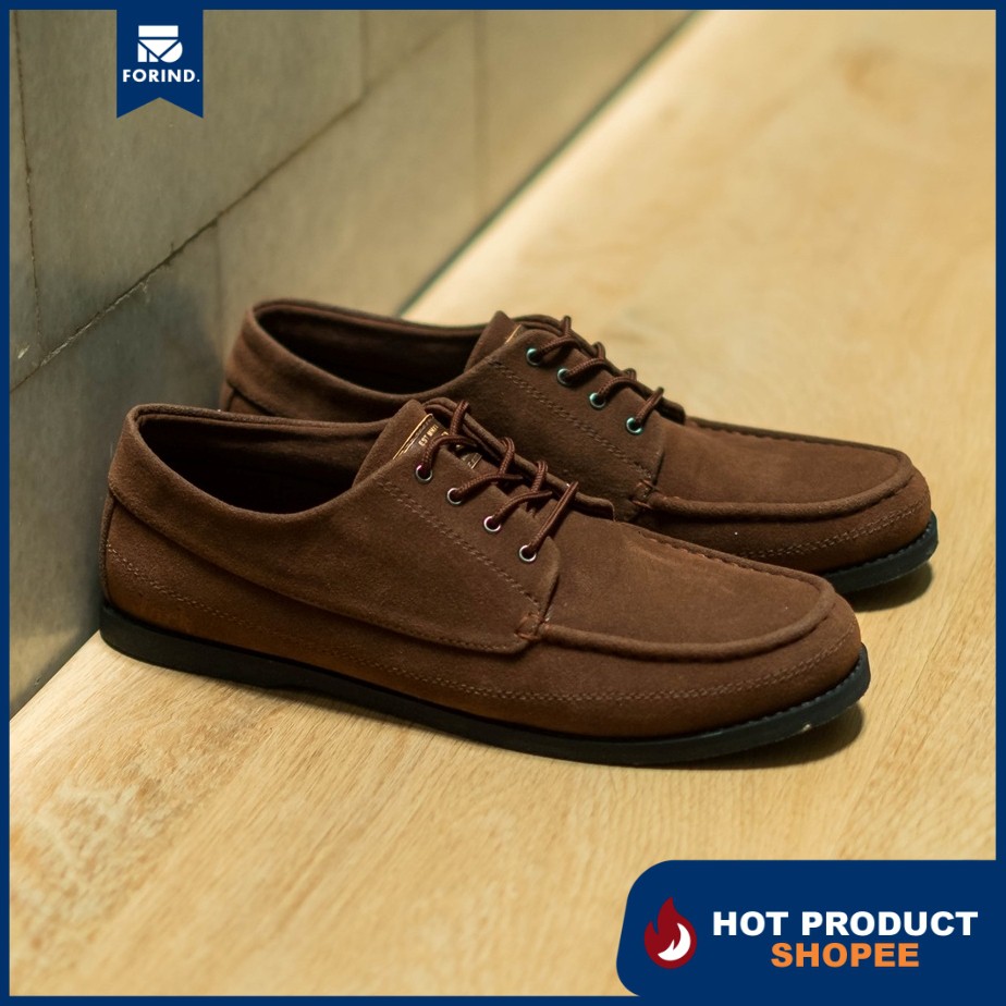 Maikor Brown | Sepatu Suede Coklat Tali Kasual Pria Cowo Men Lokal Original Footwear | FORIND x JACK