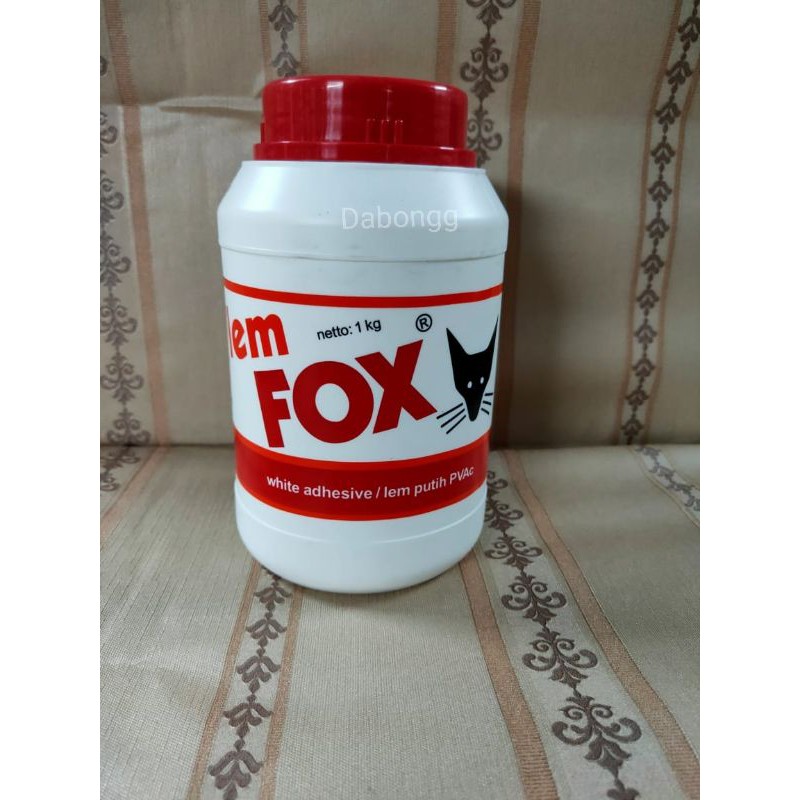 Lem Fox Botol Plastik 1kg/ Lem Fox Putih PVC/ Lem Fox 1 kg Putih/ Lem Kayu