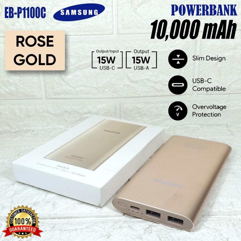 Powerbank Samsung 10000mAh Powercore 10000 mAh USB Type-C Power Bank SAMSUNG Original  EB-P1100C