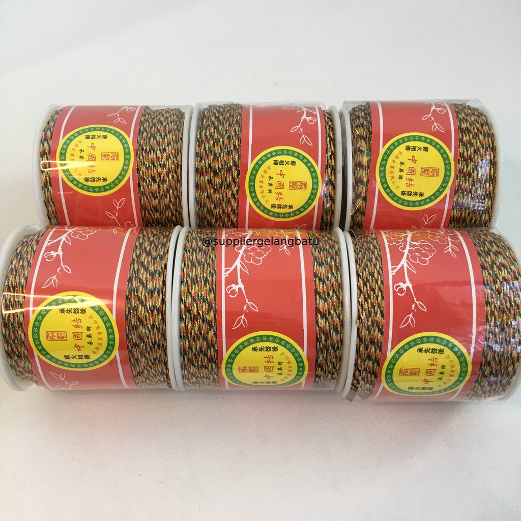 Tali Giok Tali Cina Nylon Cord 1mm Shambala gold emas kalung gelang