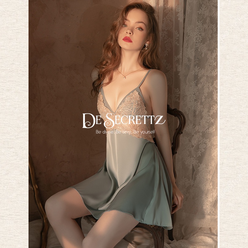 DeSecrettz FAITH Baju Tidur Wanita Dewasa Includes Lingerie Sexy Dress &amp; G String, Baju Tidur Sexy, Baju Haram Sexy, Baju Dinas Depan Suami, Baju Tidur Wanita Sexy, Lingerie Satin, Pakaian Dalam Wanita Sexy, Lingeri Seksi, Lingerie Murah, Sexy Lingerie