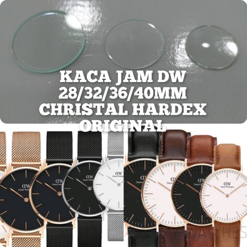 Kaca jam tangan Dw christal Hardex original