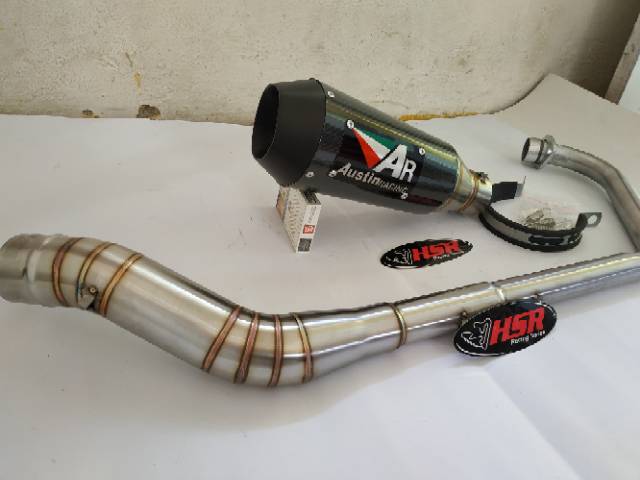 KNALPOT RACING AUSTIN NEW VERZA SONIC SATRIAFU MPRO R15 v3 CBR 150R CB 150 XABRE VIXION BISON NMAX-2