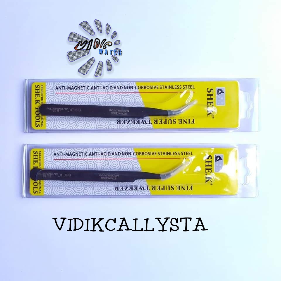 Professional pinset curved jam tangan ST-15 alat Servis jamTangan 120mm