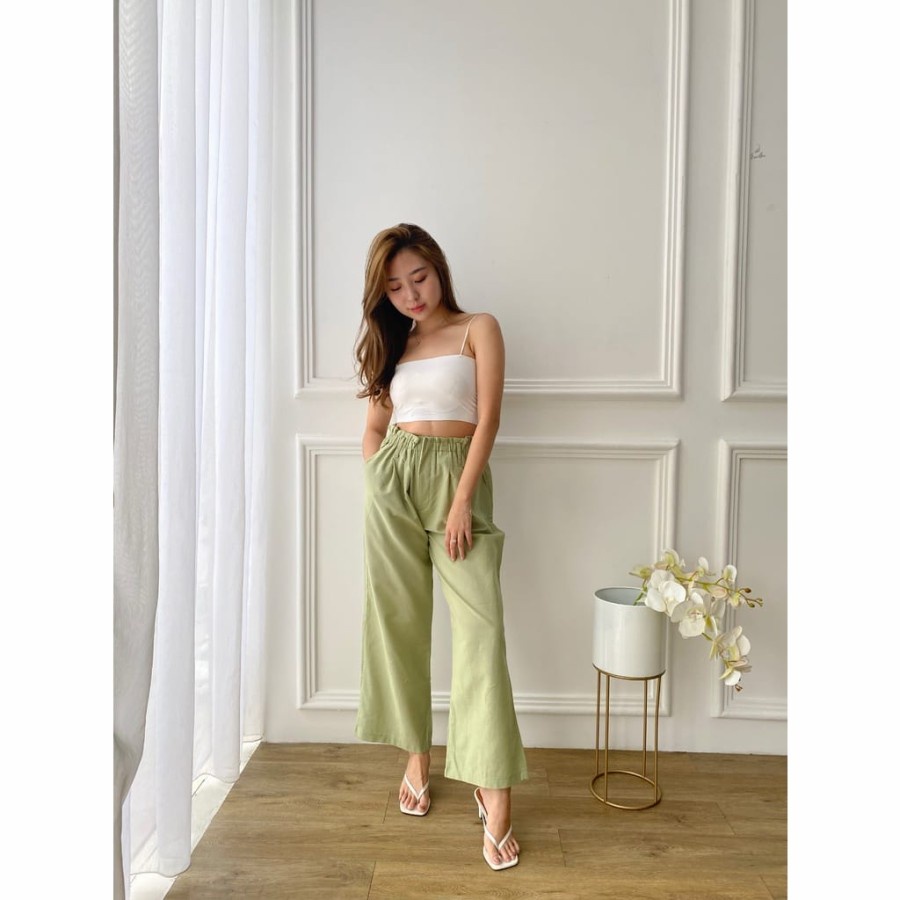 celana panjang highwaist wanita Luna Culotte Pants High waist A006