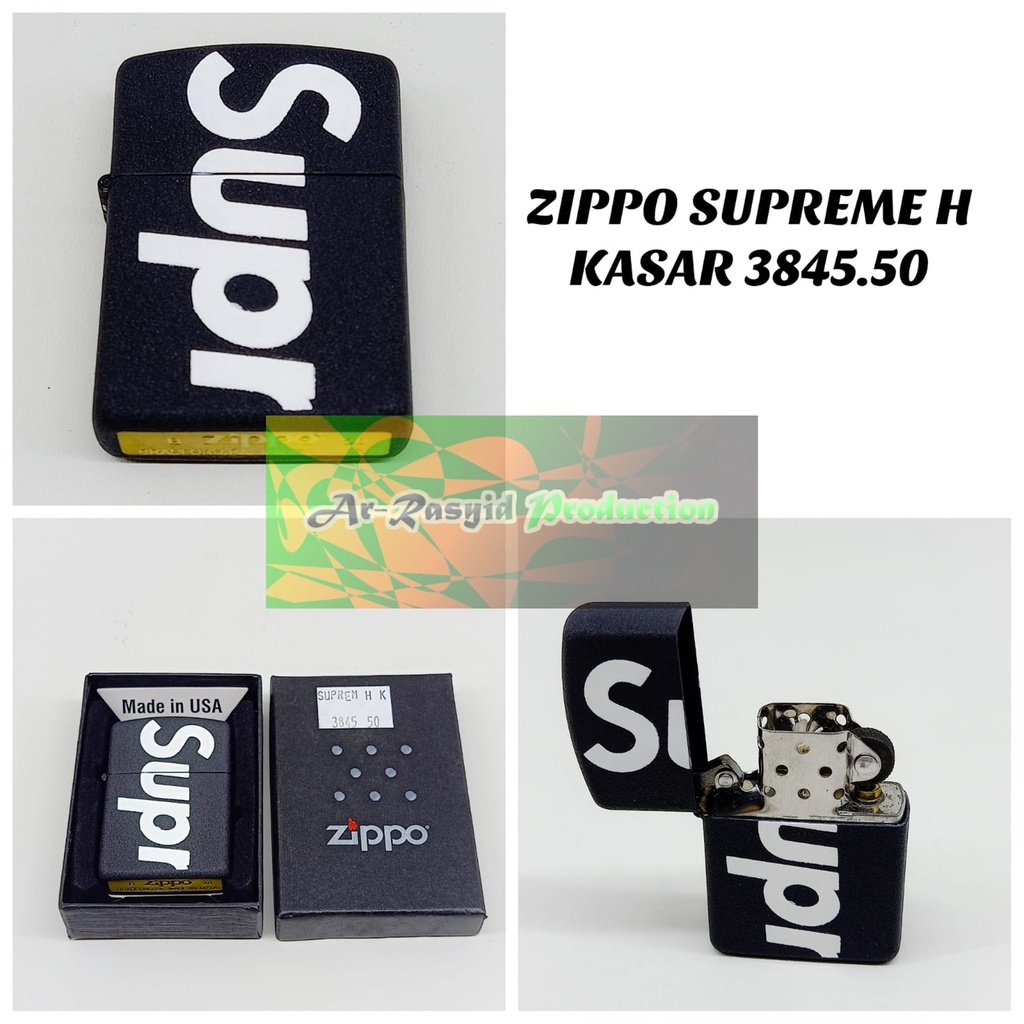 Korek Api Minyak Zippo Matte Supreme Black - Hitam