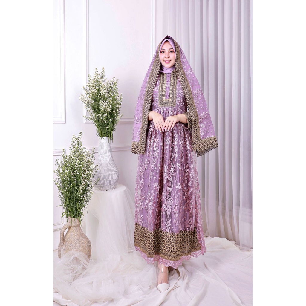 LORA FASHION - SELENDANG KATRINA EKSLUSIF -  GAMIS WANITA/GAMIS PESTA/GAMIS LEBARAN