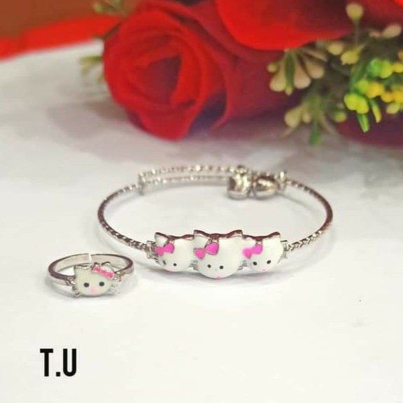 Gelang Anak TITANIUM Free Cincin Karakter kepala 3 varian motif (COD)