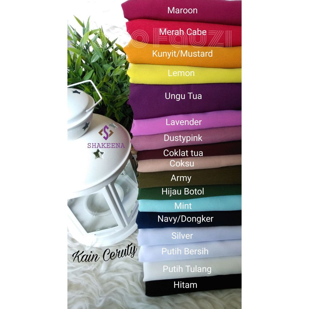 50cm Kain Ceruty Babydoll Grade A lebar 150cm Ceruti Babydol Gramasi 110gr