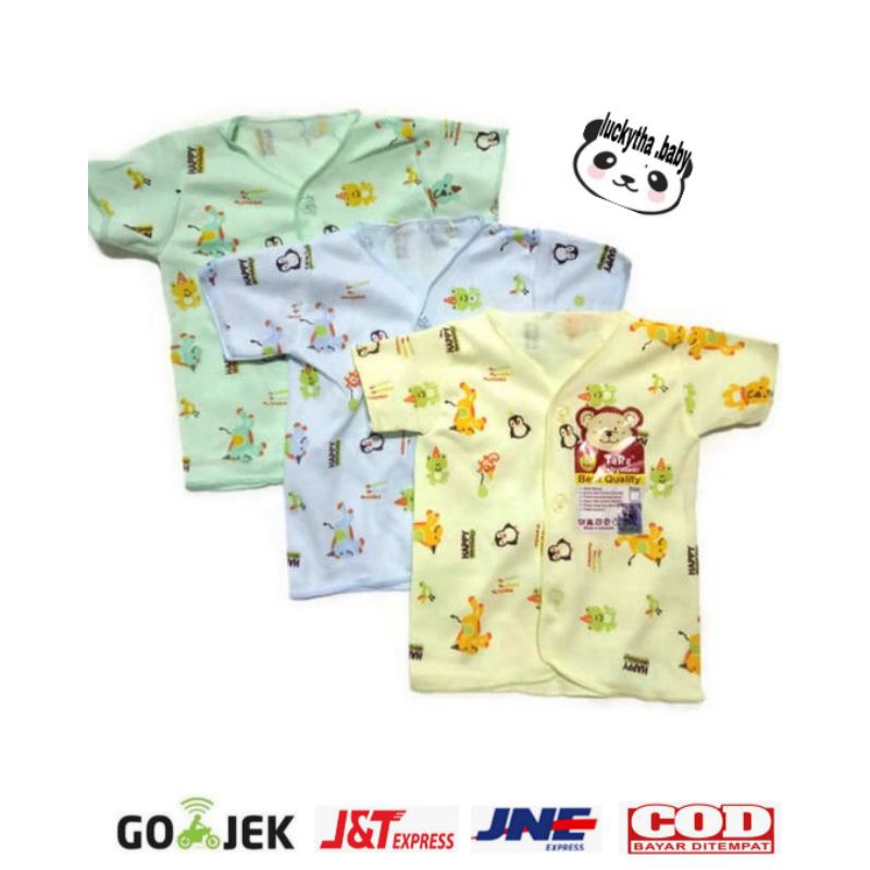 TARA baju bayi pendek warna full print/baju Tara warna pendek/perlengkapan bayi