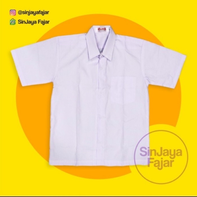 Kemeja Bahan Oxford Pendek Polos SERAGAM Sekolah FAJAR