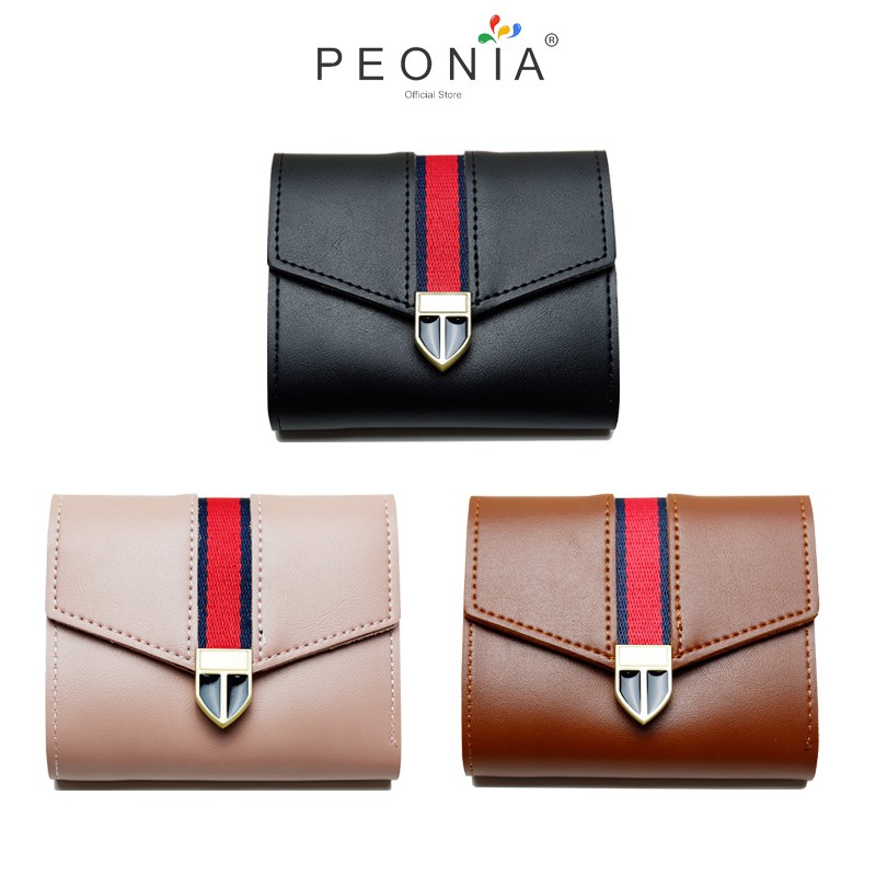 Peonia Dompet Wanita Kecil Lipat Wallet Koin Kartu Import Peonia Dompet Wanita Kecil Lipat Wallet Koin Kartu Import
