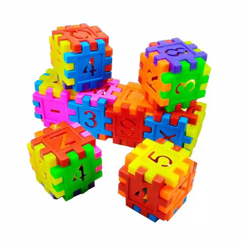 Mainan Edukasi Anak - Aneka Meronce Lego Creatif Mainan Anak perempuan laki Anak Bayi - edukatif-Kubus puzzel
