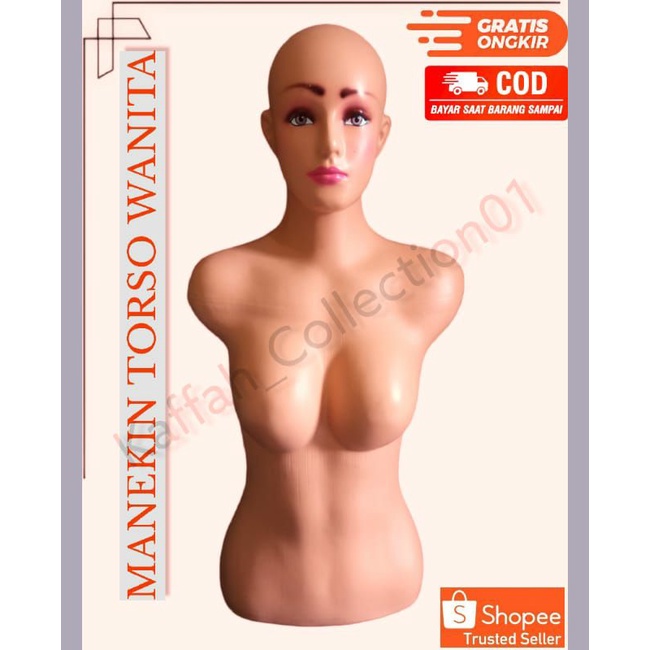 MANEKIN BADAN KEPALA WANITA/PATUNG TORSO BAJU
