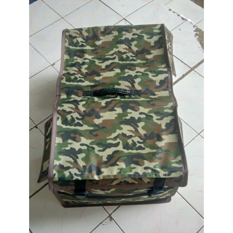 WATERPROOF ARMY, TAS KANDEK MOTOR ANTI AIR, TAS KURIR, TAS OBROK, BAGASI MOTOR, SIZE 50X30X38