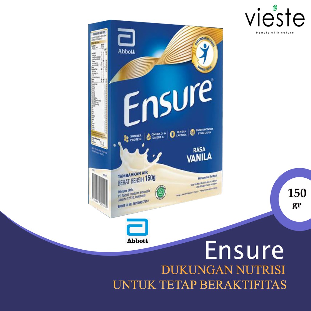 

Ensure 150 gr Rasa Vanila Susu Nutrisi Dewasa Rendah Lactosa untuk kekuatan Otot Dan Daya Tahan