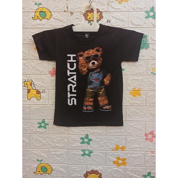 kAos anak motif teddy Bear / kaos kids murah